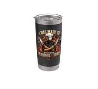 Chef Profesional Cocina Humor Cocina Arte Gráfico Vaso térmico de acero inoxidable de doble pared