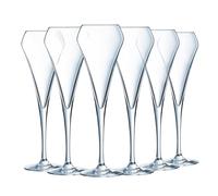 Chef & Sommelier Q5913 Colección Open'Up 6 Copas de champán efervescente, Copas Modernas y Elegantes - Resistencia Excepcional - Transparencia Absoluta, 20 cl en Cristalino
