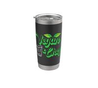 Chef vegano Vegetarianos A base de plantas Le encanta cocinar Chef vegano Vaso térmico de acero inoxidable de doble pared