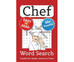 Chef Word Search Puzzle Book: Chef Themed Word Searches with Easy to Read Print | 6x9 inches, 110 pages | 50+ Puzzles