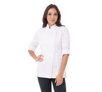 Chef Works Abrigo de Chef Hartford Chaqueta, Blanco, XXL para Mujer
