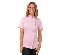 Chef Works Abrigo de chef Springfield para mujer, Rosado, M