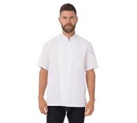 Chef Works b471-m Springfield cremallera chaqueta de cocina, unisex, talla M, color blanco