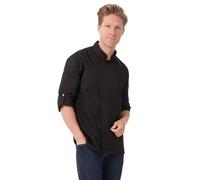 Chef Works BCLZ008BLKM Chaquetilla de Cocinero para Hombres, Hartford, Negro (, M