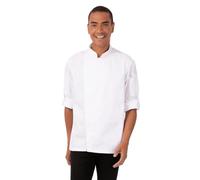 Chef Works Chamarra de Chef Hartford para Hombre, S, Blanco