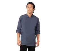 Chef Works BCLZ008BLUXL Chaquetilla de Cocinero para Hombres, Hartford, Azul, XL