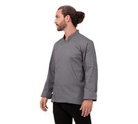 Chef Works Lansing Chef Coat Chefs-Chaquetas, Gris, XL para Hombre