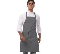 Colour by Chef Works B192 - Delantal ajustable con babero, color gris