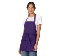 Chef Works Delantal unisex de tres bolsillos, color morado, talla única