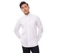 Chef Works Men's Uniforms - Camisa Larga de Vestir Oxford para Hombre, Color Blanco, Talla XS