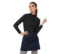 Chef Works Men's Unisex Largo Half Bistro Apron, Dark Navy, 16"L x 38"W
