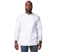 Chef Works Mojave Chef Coat Abrigo de Cocina, Jardín Blanco/Opulento, XXL Hombres