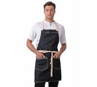 Chef Works Ridgewood - Delantal unisex de mezclilla, color azul índigo, talla única