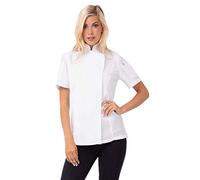 Chef Works Springfield - Chaquetilla de cocinero para mujer, Blanco, XL