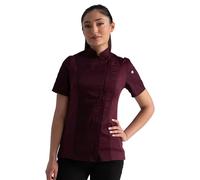 Chef Works Springfield - Chaquetilla de cocinero para mujer, Merlot, S