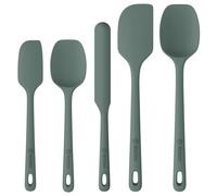 ChefAide Juego de 5 espátulas de silicona, espátula de goma de grado alimenticio, mango fuerte mejorado con agarre ergonómico, resistente al calor hasta 315.6 °C para utensilios de cocina