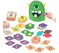 Chefan Alphabet Learning Toy The Alphabet Monster Letter Reconocimiento Matching Montessori Preescolar Toys ABC Learning Toys for Kids 3 4 5 6