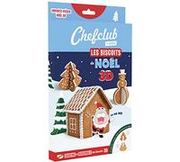 Chefclub Kids - Set de Cortadores de Galletas de Navidad 3D - Cocina Infantil - Árbol, Casita y Muñeco de Nieve - Libro de Recetas + Vídeos - Repostería Divertida en Familia - Regalo Desde 4 Años +