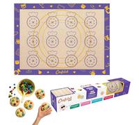 Chefclub Kids - Tapete de Cocción de Silicona 30x40 cm - Antiadherente y Reutilizable - Con Guías para Macarons, Galletas y Pizzas - Sin BPA - Apto Lavavajillas - Desde 4 Años