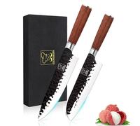 Chefhoablorn Küchenmesser Set 2er, Set de cuchillos de cocina de 2 piezas de acero inoxidable de con hoja ultra afilada