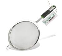 CHEFKOCH Colador de 20 cm de diámetro, perfecto para tamizar grandes cantidades (harina, azúcar y co), acero inoxidable con aspecto moderno, mango ergonómico para tamizar sin esfuerzo