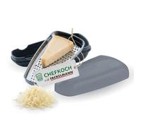 Chefkoch Meets Rallador Parmesano Fackelmann con recipiente, cuchilla de acero inoxidable, rallador 2 en 1 y almacenamiento, apto para lavavajillas