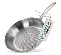 Chefkoch Múnich - Sartén de 28 cm de diámetro con base de panal - Sartén de acero inoxidable - apta para todo tipo de fuegos (también inducción)