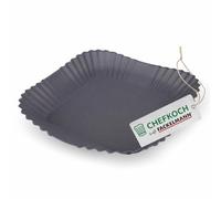 Chefkoch trifft Fackelmann - Freidora de aire caliente (28,5 x 28,5 cm, silicona reforzada con fibra de vidrio, color gris oscuro, resistente al calor hasta 230 °C, circulación de aire óptima, molde