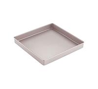 CHEFMADE Bandeja para hornear de 11 pulgadas, bandeja cuadrada antiadherente para hornear para horno asar carne pan Battenberg Pizzas pasteles 11.2" x 11.2" x 1.4" (oro champán)
