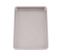CHEFMADE Sartén para hornear con borde de 13 pulgadas, sartén antiadherente de acero al carbono para galletas para horno asar carne pan gelatina rollo Battenberg Pizzas pasteles 13" x 9" (oro champán)