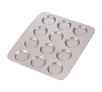 CHEFMADE Whoopie torta de Pan, Molde para magdalenas antiadherente de 12 cavidades, molde para hornear galletas al por mayor para hornear en el horno (oro champán)