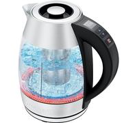 Chefman 1.8L Hot Water Electric Kettle Temperature Control, Stainless Steel Electric Tea Kettle with Infuser, Electric Tea Kettles Automatic Shut Off, LED Lights, Removable Lid, Silver