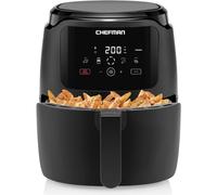 Chefman Digital Air Fryer, Large 5 Litre Family Size, One Touch Digital Control Presets, French Fries, Chicken, Meat, Fish, Nonstick Dishwasher-Safe Parts, Automatic Shutoff, Black