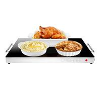 Chefman Electric Warming Tray with Adjustable Temperature Control, Perfect For Buffets, Restaurants, Parties, Events, and Home Dinners, Glass Top Large 63 cm x 46 cm Surface Keeps Food Hot, Black