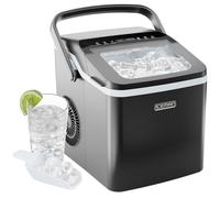 Chefman Máquina de hielo Iceman de tamaño doble - Heladera portátil, grande y pequeña con autolimpieza, 9 cubos en 7 minutos, 10 kg/24 horas, incluye pala de hielo