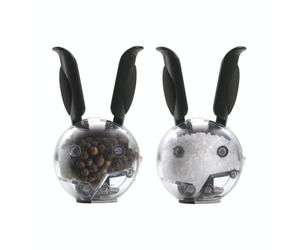 Chef'n Juego de Molinillos de Pimienta y Sal, Pimentero y Salero Magnético, Ajustable de Muy Fino a Grueso, para Usar con Una Sola Mano, 9.4 x 5 x 5 cm