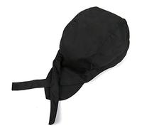 Chefs Cap POWERTOOL Fashion Kitchen Cook Hats Hotel Chef Waiter Work Cap Canvas Elastic Skull Cap Pirate Cap Professional Catering Chef Hat Bandana Cap Ribbon Cap Turban (Black)