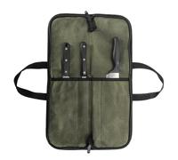 Chefs Counds Bolsa de Rollo - Estuche para Cuchillos de Cocina de Encerada Resistente, Bolsa Profesional | Organizador portátil de Utensilios culinarios con asa para Chef de Viaje Trabajo Taller