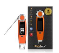 ChefsTemp Finaltouch X10 - Termómetro digital profesional de lectura instantánea para carne, 1 segundo, para cocina, barbacoa, ahumador, dulces y freír aceite