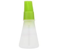 CHEFZOCO Bote dispensador aceite con cepillo silicona, Dispensador de Aceite con Pincel de Silicona, Botella Aceite con Brocha, Longitud 125 mm, Plástico con cepillo silicona, Capacidad 60 ml, Verde