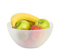 CHEFZOCO Cuenco de plástico para comida, Bol de cocina, Ensaladera de plástico, Libre de BPA, Apto para lavavajilla, Capacidad 2 Litros, Diámetro 20 cm, Altura 8 cm, Transparente.