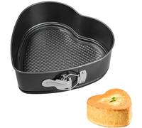 CHEFZOCO Molde repostería corazón, Molde para enamorados, Molde para Horno, Molde san valentín, Molde Pasteles, Soporta hasta 230ºC, Antiadherente, Liberación rápida Clip-Clap, Diámetro 21 cm