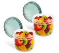 CHEFZOCO Recipientes para alimentos, Botes de cocina, fiambrera infantil, Fiambrera de plástico, Libre de BPA, Apto para microondas y Frigorífico, Capacidad 200 ml, Pack 2 fiambreras, Color Aleatorio