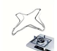 CHEFZOCO Soporte para Cocina de Gas, Soporte Anillo Wok, Soporte redondo para olla Moka, Rejilla para gas, Quemador, Reductor universal cocina, Acero Inoxidable, Color Plateado, Diámetro 130 mm