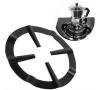 CHEFZOCO Soporte para Cocina de Gas, Soporte Anillo Wok, Soporte redondo para olla Moka, Rejilla para gas, Quemador, Reductor universal cocina, Hierro Fundido, Color negro, Diámetro 120 mm