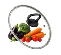 CHEFZOCO Tapa de Cristal para sarten con asa plegable, Tapa de Vidrio Multiusos, tapadera de Cristal para Olla con mango plegable, tapa Cacerola, Resistente Altas temperaturas, Apto para 26 cm