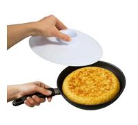 CHEFZOCO Tapa Volteadora de Tortillas, Tapadera sarten Tortillas, Tapa volteatortillas, tapa tortillas con Mango ergonómico, Plástico, Apta para sartenes o platos 29 cm