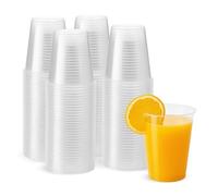 CHEFZOCO Vasos Plástico Desechables, Vasos para fiestas, cumpleaños, Vasos Litrona, Maceta para bebidas, Apto para bebidas calientes y frias, Capacidad 200 cc, Pack 100 vasos.