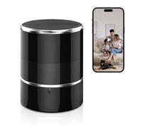 CHEJZVAY Cámara espía oculta WiFi en altavoz Bluetooth con ángulo de visión de 240°, HD 1080P, cámaras de seguridad inalámbricas, aplicación de teléfono para niñera, activada por movimiento para
