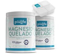 Chelated Magnesium Bisglicinato 337,5mg PiùLife, Magnesio Bisglicinato Albion TRAACS Con Vit B6, B5, B1, 360 Cápsulas, Función Muscular, Sistema Nervioso, Cansancio, Magnesio Quelado
